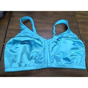NWOT 40G Comfort Choice Wirefree Front Hook Seamless Bra Turquoise 126880